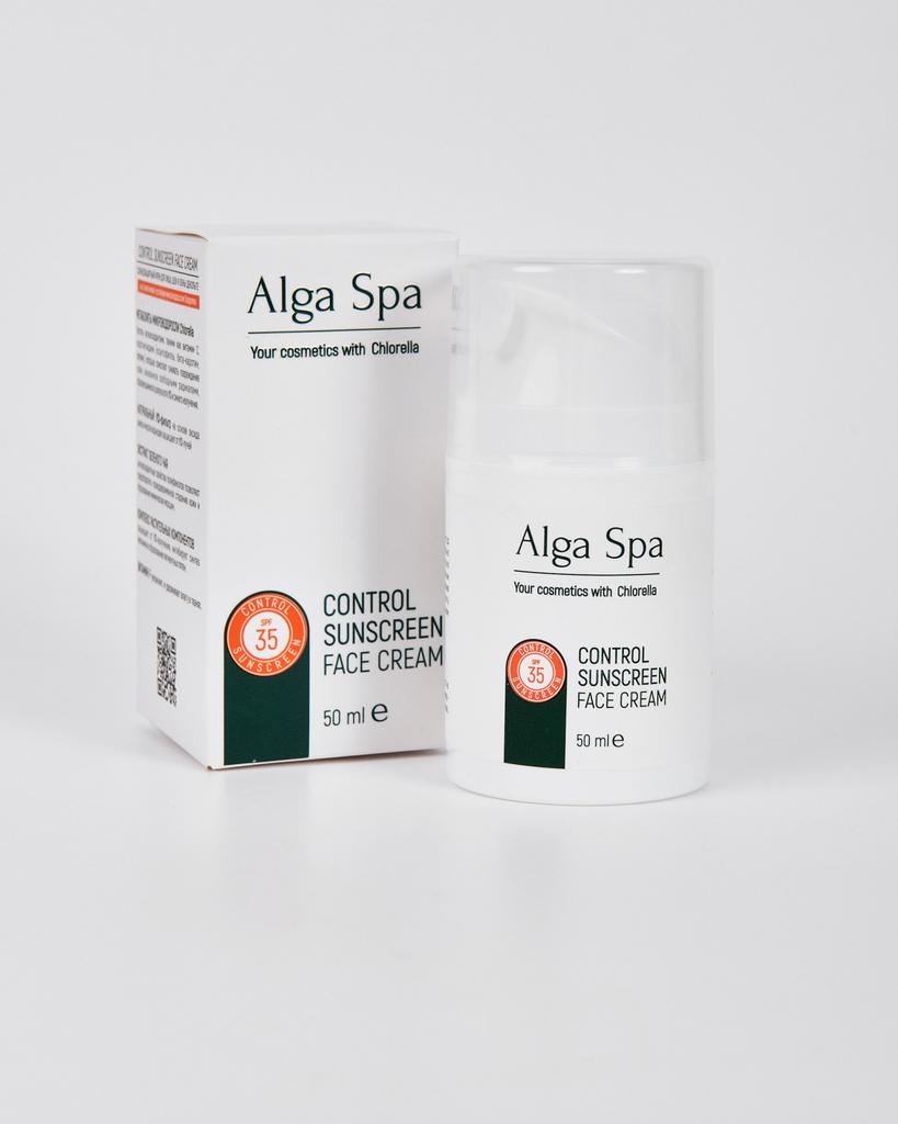 Крем солнцезащитный SPF 35 для лица, шеи и зоны  декольте 50мл , Alga spa