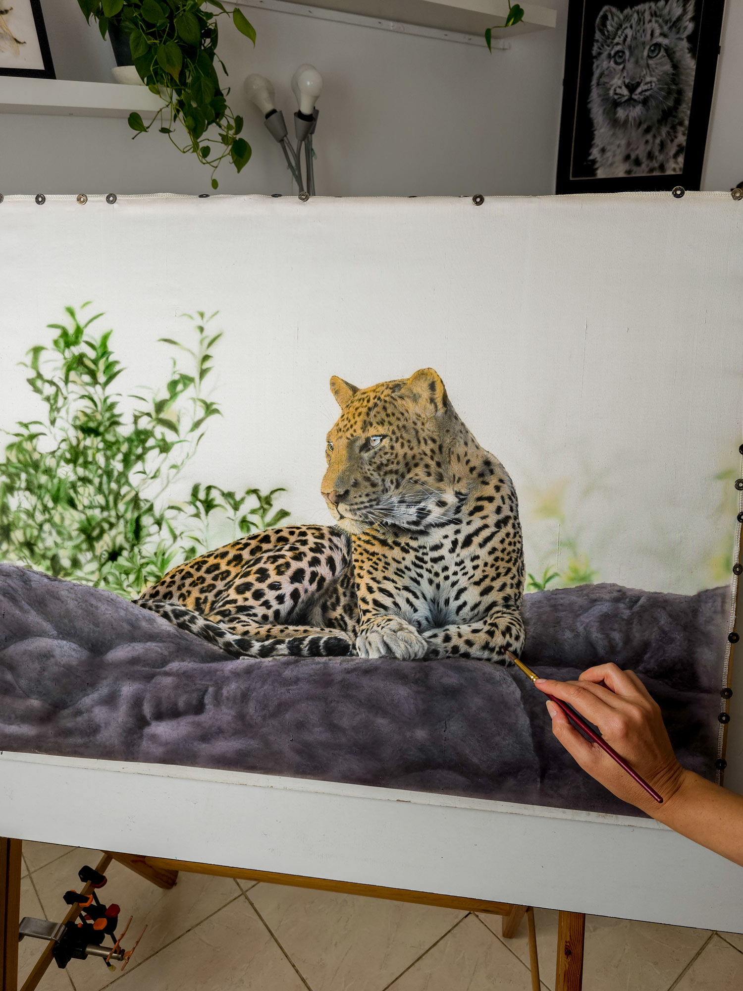 Golden Stillness - Silk painting