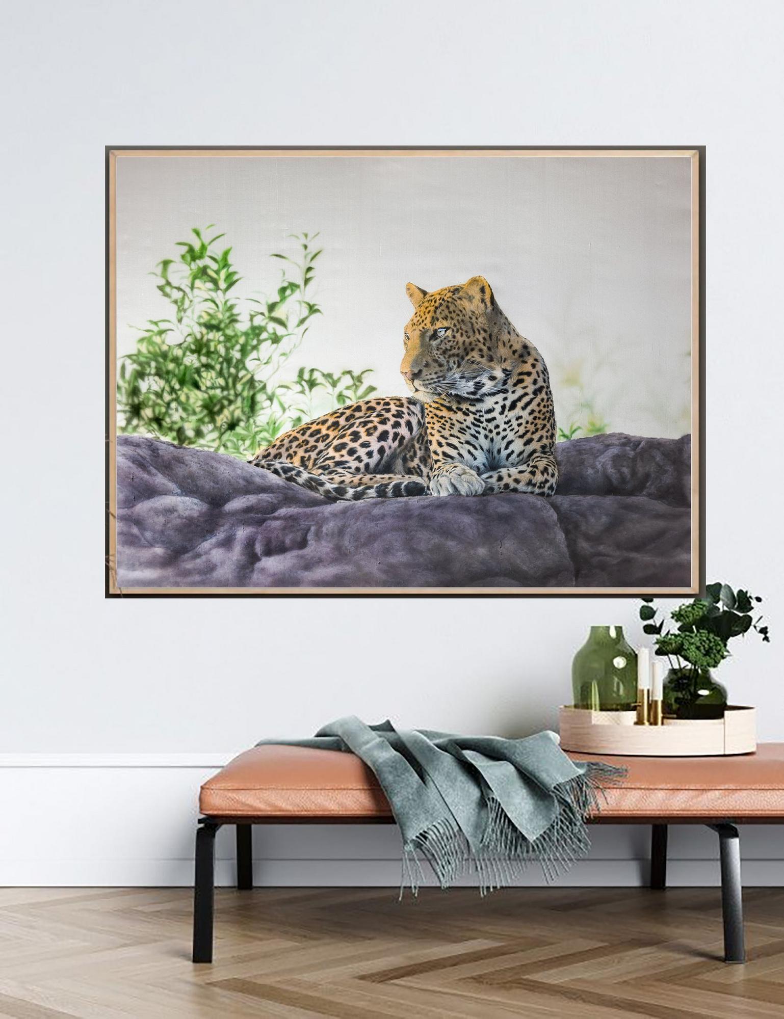 Golden Stillness - Silk painting