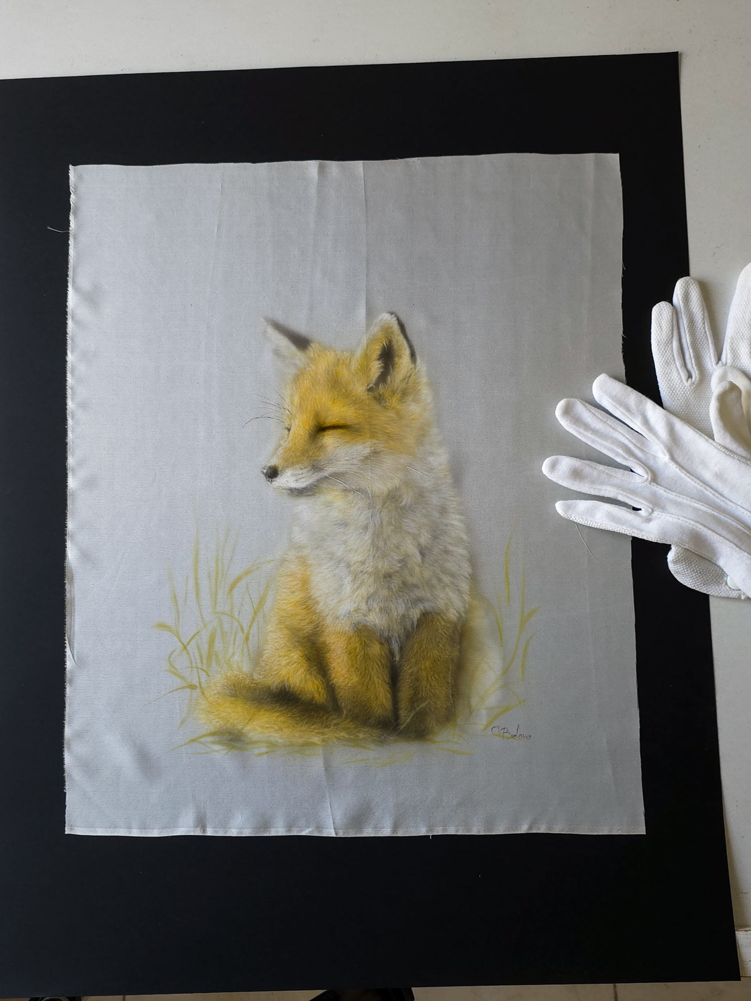 Golden Slumber – Silk Painting