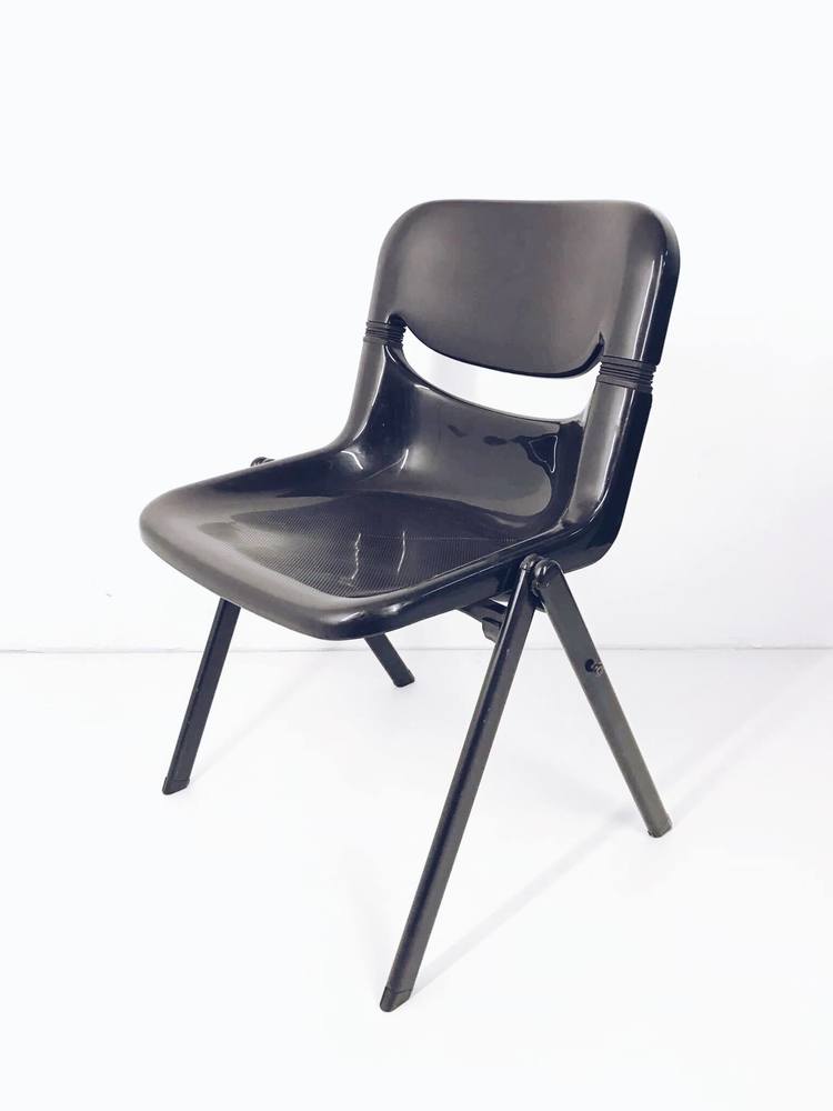 Стілець офісний Dorsal вінтаж пластик чорний, Vitra ST-004