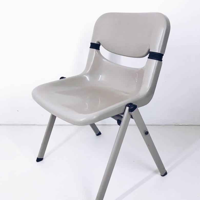 Стілець офісний Dorsal вінтаж пластик білий, Vitra ST-005
