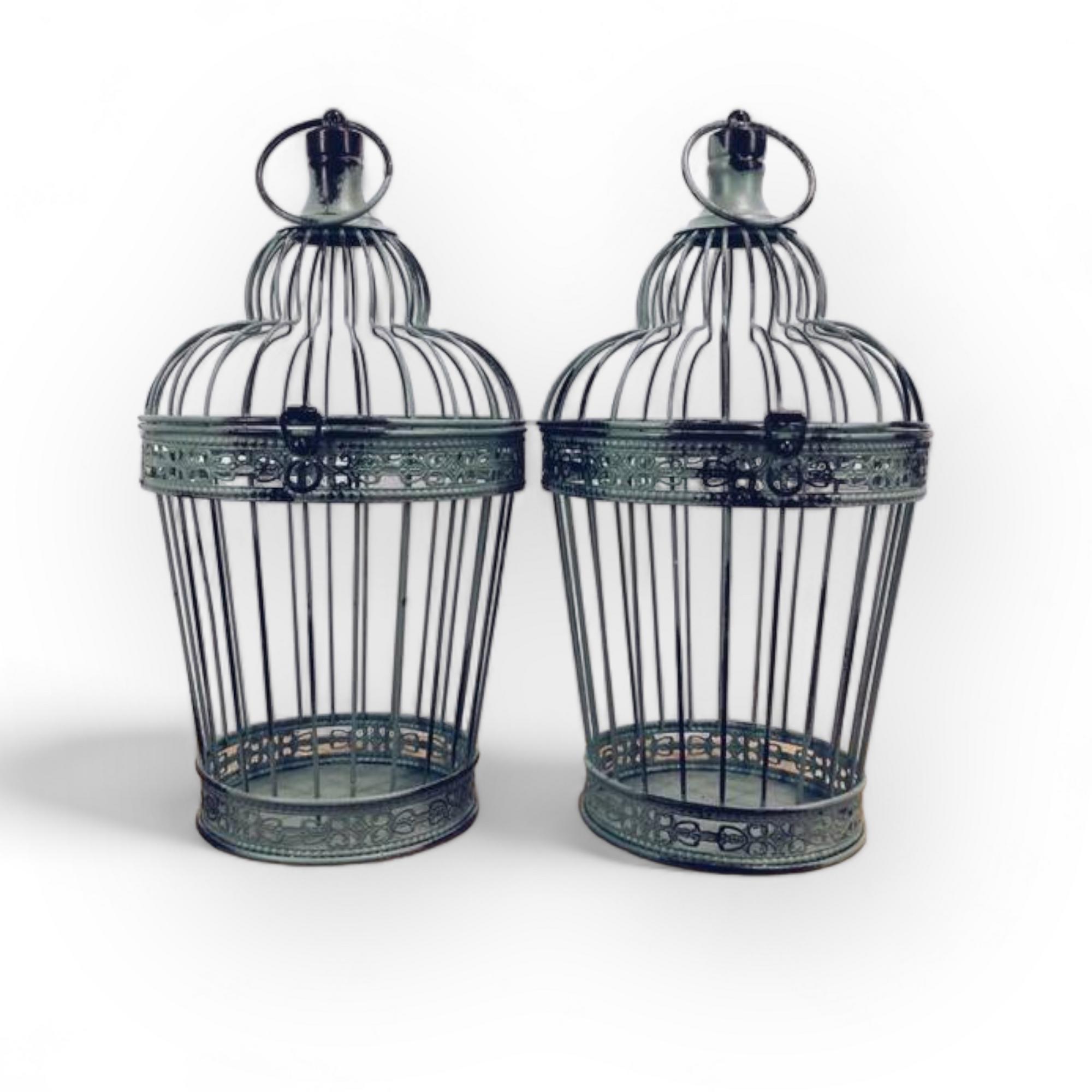 Клітка декоративна зелена, метал