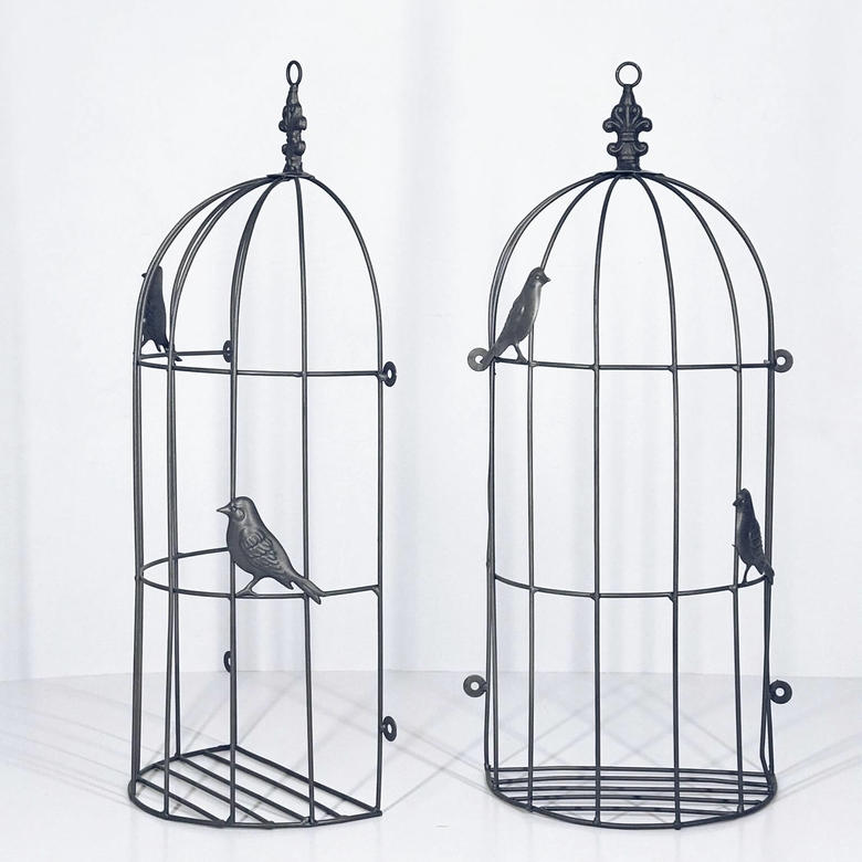 Клітка настінна декоративна, метал