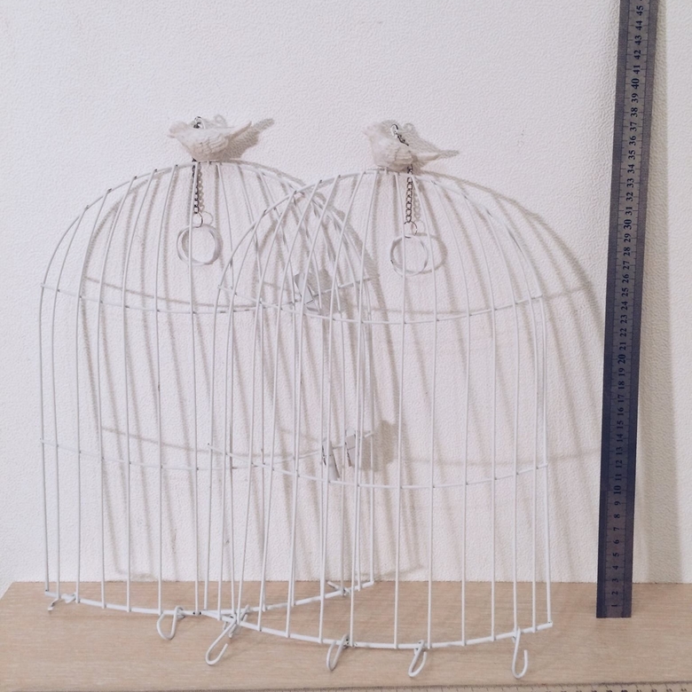 Клітка настінна біла, метал