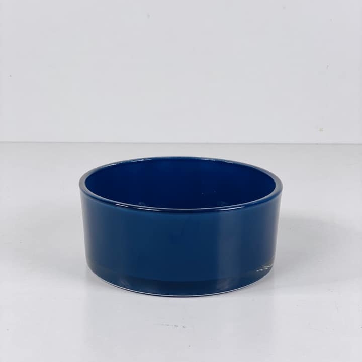 Ваза синя широка скло VA-023