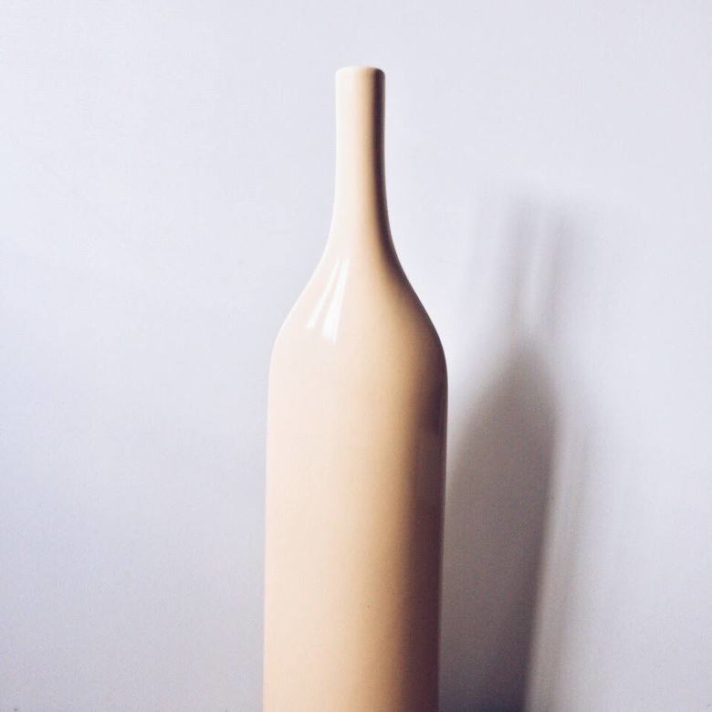 Ваза-пляшка беж висока, кераміка VA-036