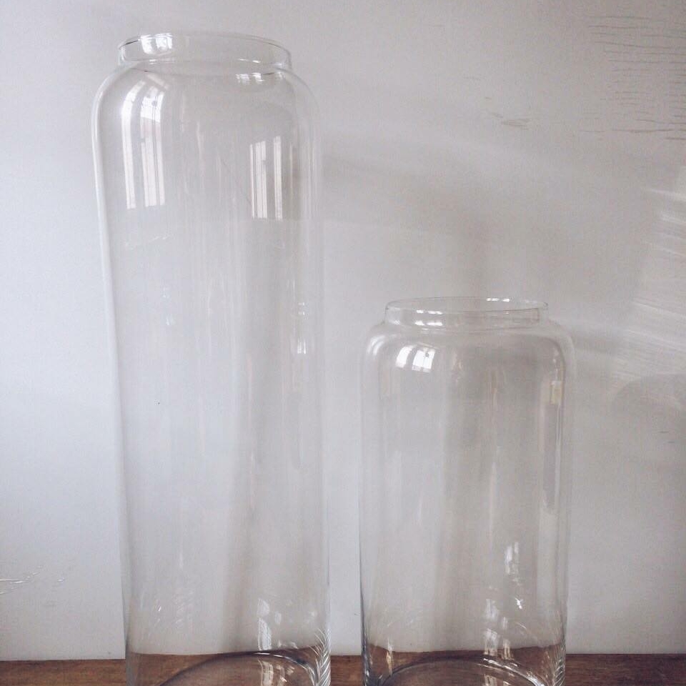 Ваза висока прозора 60/ виза висока прозора 40, скло VA-054