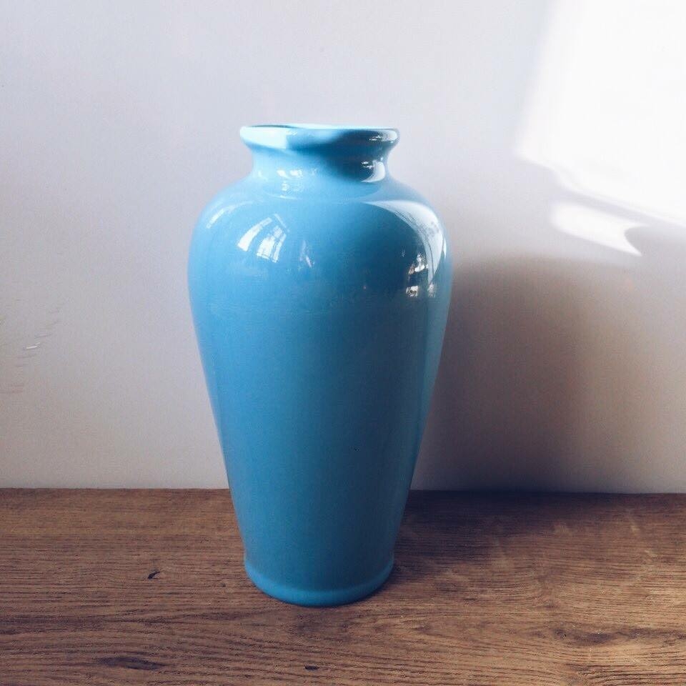 Ваза блакитна 23, кераміка VA-008