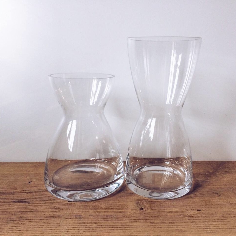 Ваза прозора фігурна, скло VA-016