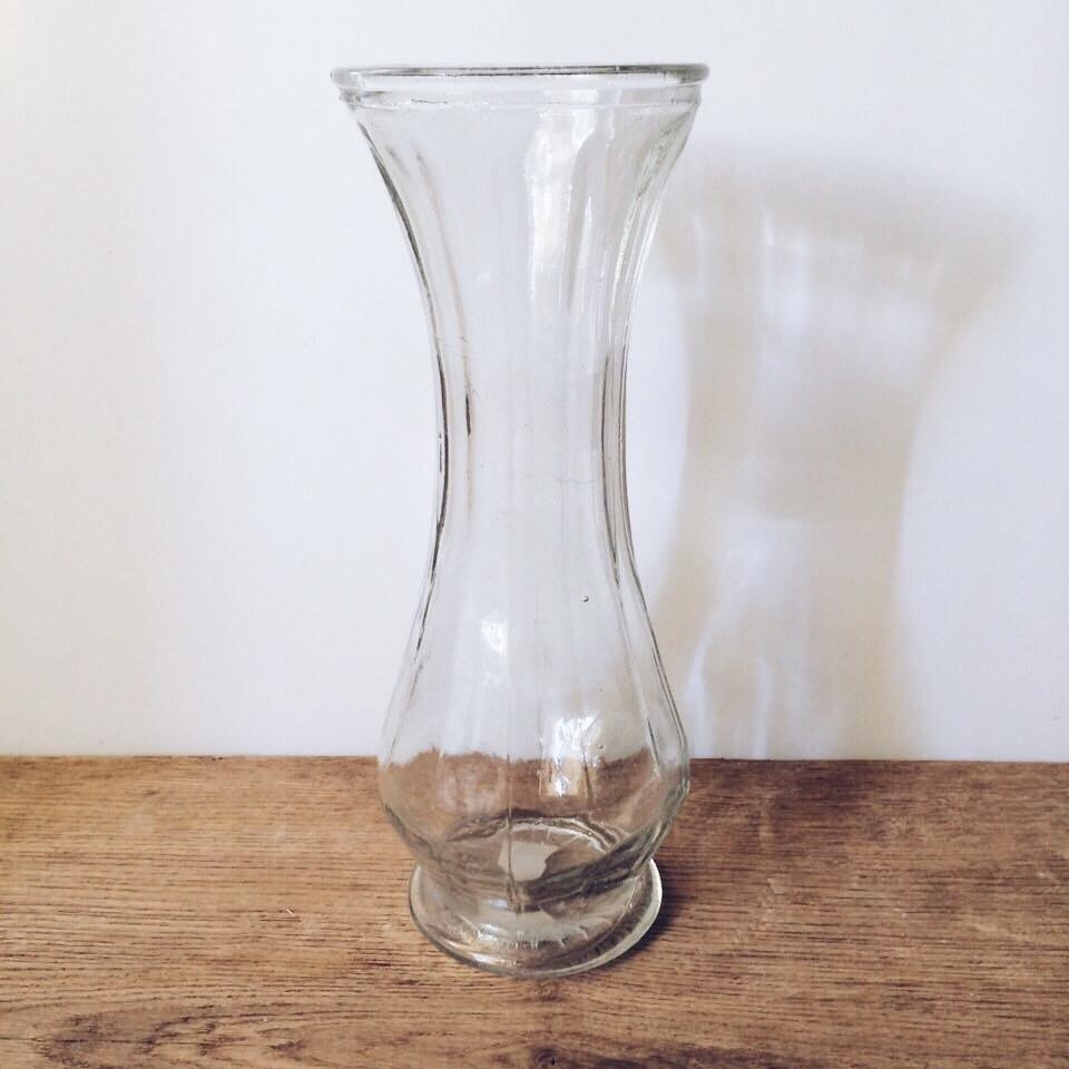 Ваза фігурна прозора скло VA-065