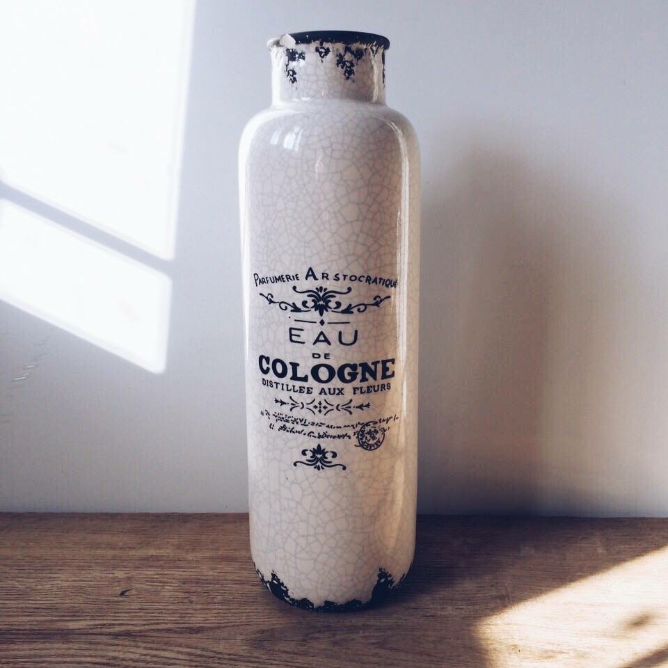 Ваза вузька беж кракелюр кераміка VA-071