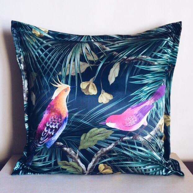 Подушка декоративна серія "тропіки" птахи PW-050