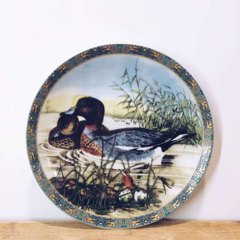 Тарілка декоративна "дикі качки 1", кераміка