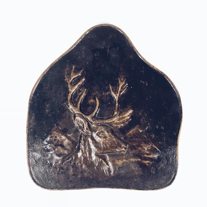 Панно фігурне вінтаж "олень", метал WD-008