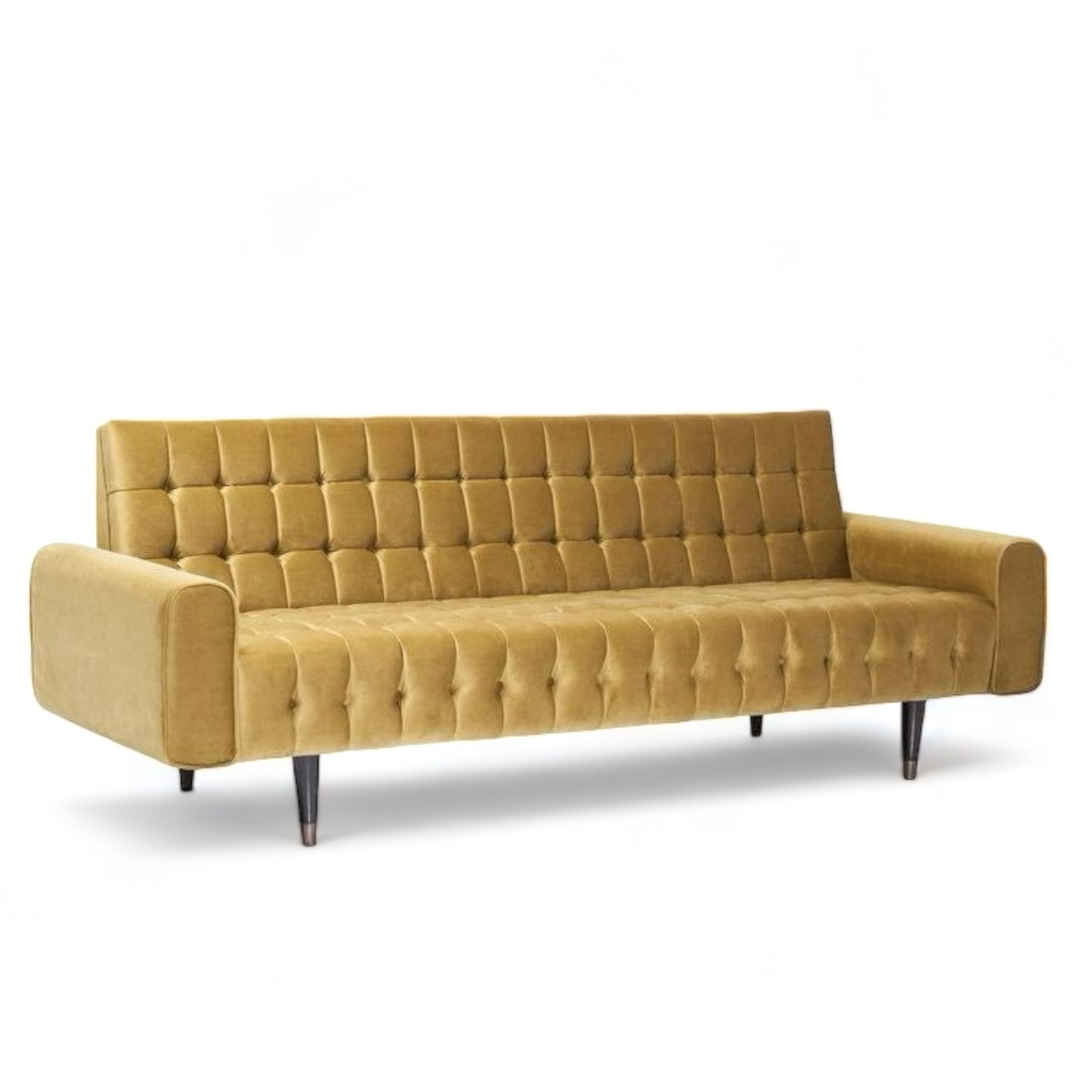 Диван 3-місний гірчичний, велюр SF3-015