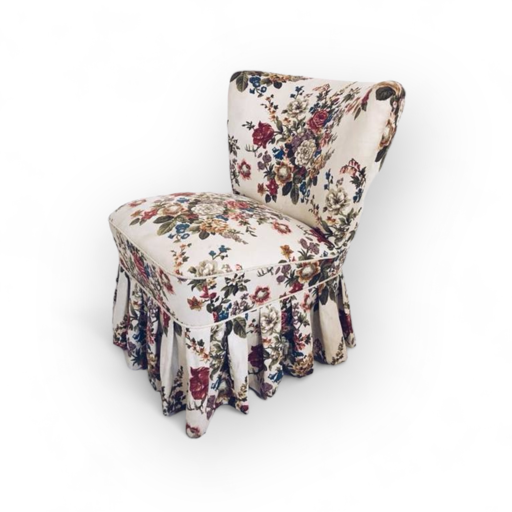 Крісло в стилі кантрі у квітах вінтаж, тканина CH-025