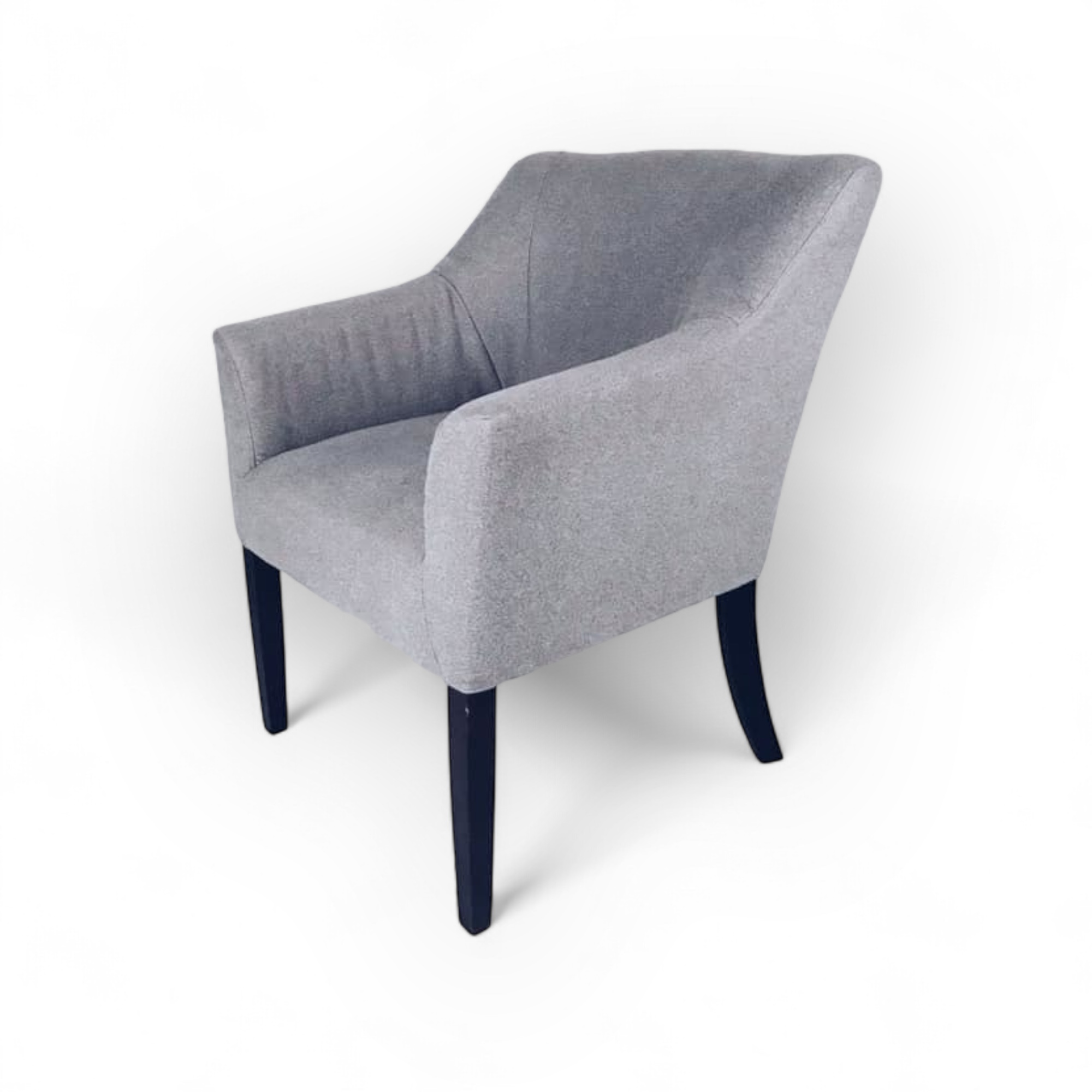 Крісло сіре на темних ніжках, тканина/дерево CH-048