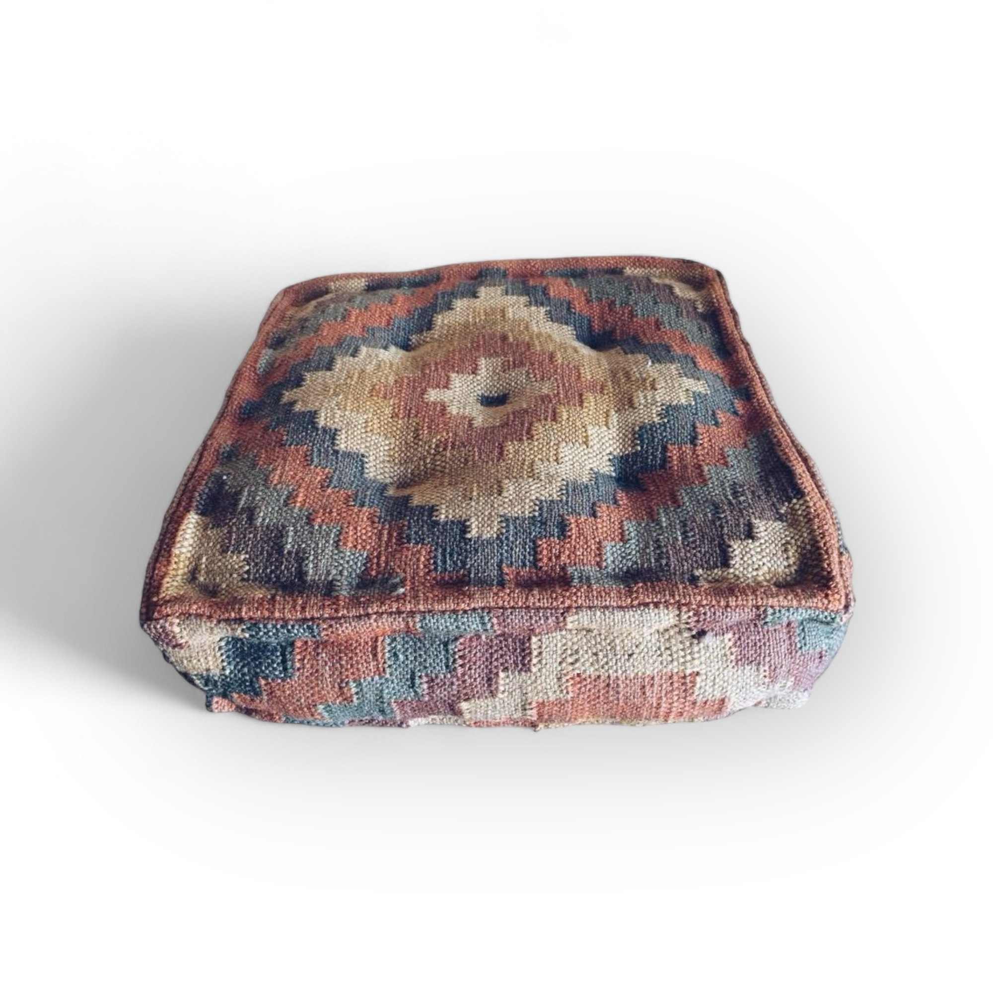 Пуф-подушка низький оранж, килим PF-008