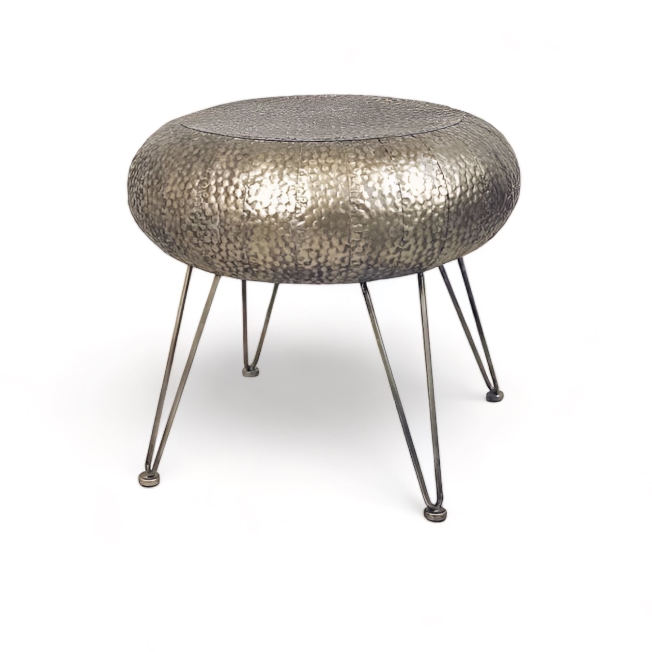 Столик металевий на ніжках круглий золото, метал ТВ-524