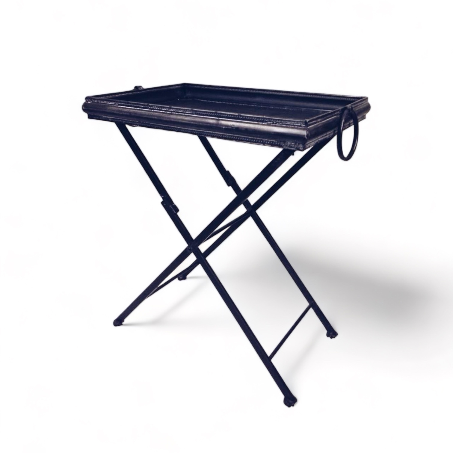 Столик-таця розкладний чорний, метал TB-529