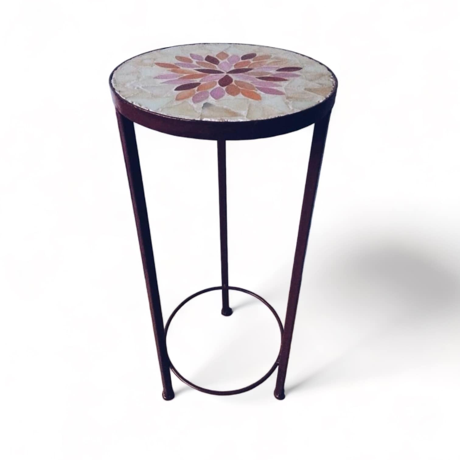 Столик-підставка круглий, метал/кераміка TB-812