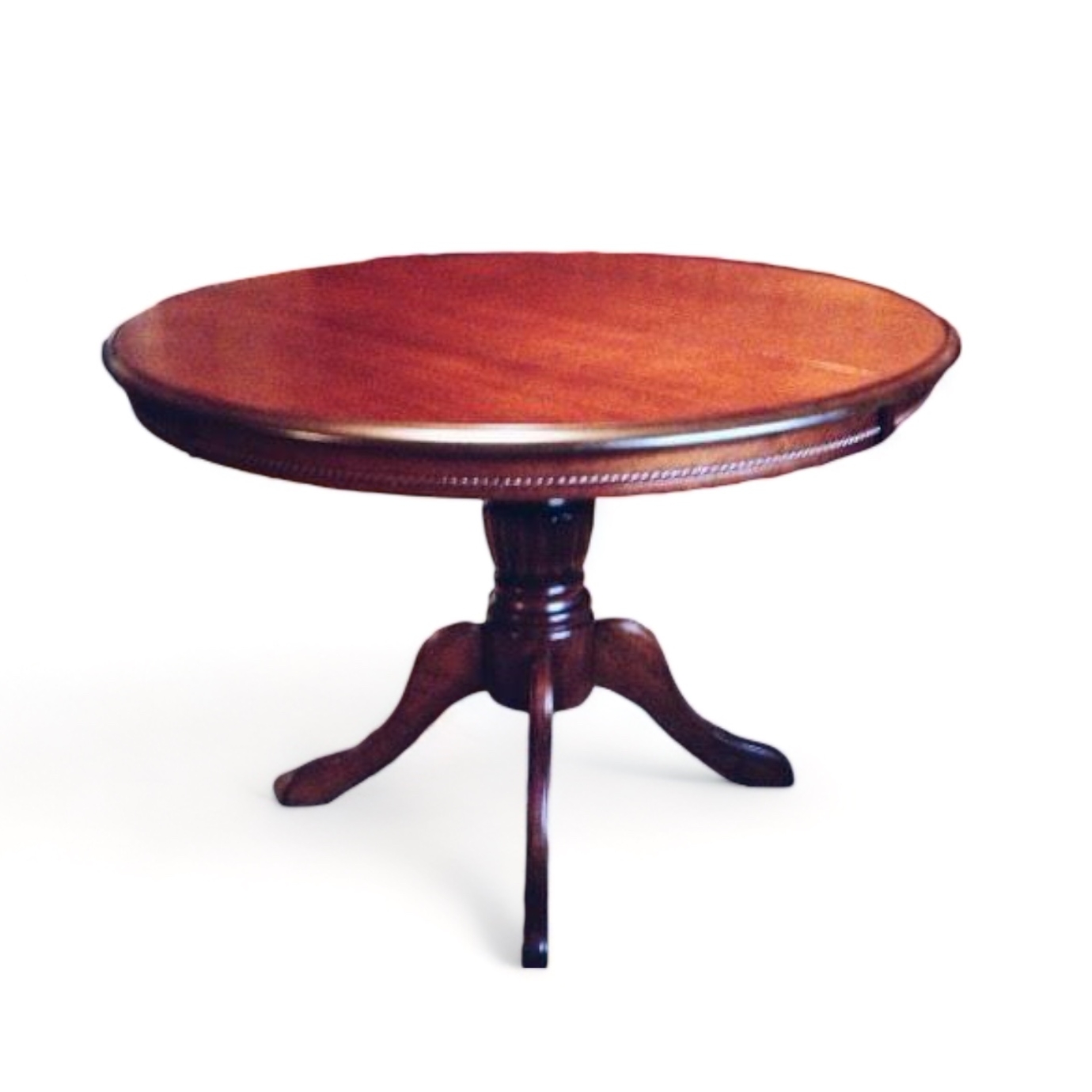 Стіл обідній великий круглий/овальний на фігурній нозі, дерево TB-012