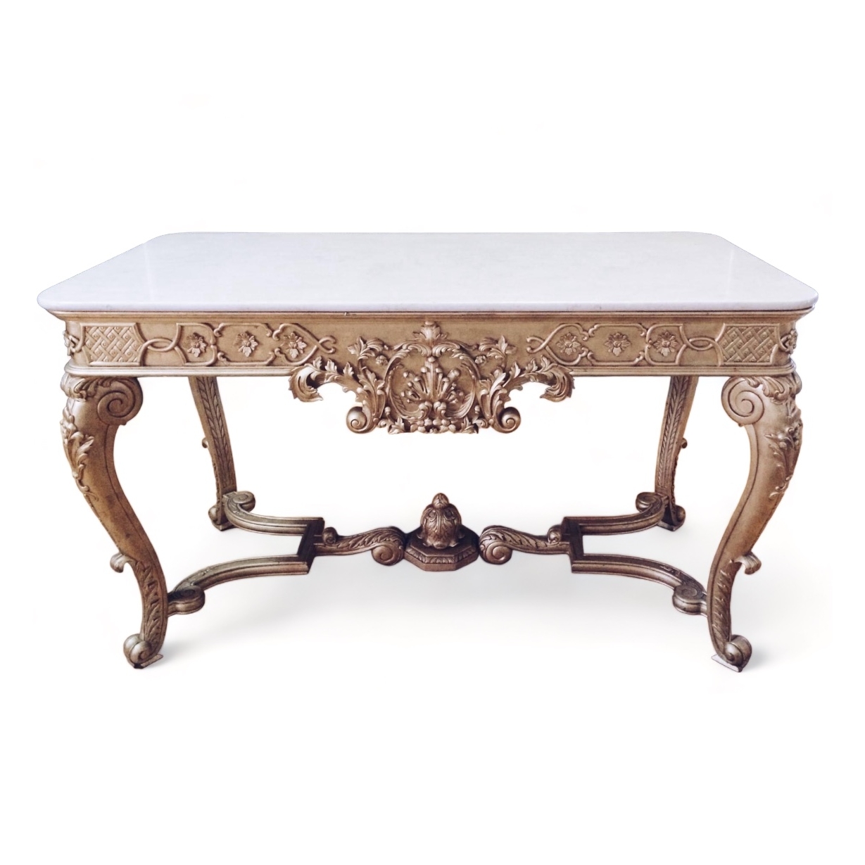 Консоль велика барочна, дерево/різблення/мдф під мармур TB-306