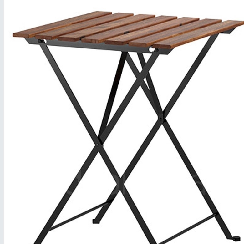 Столик для саду/вуличного кафе, метал/темне дерево TB-025