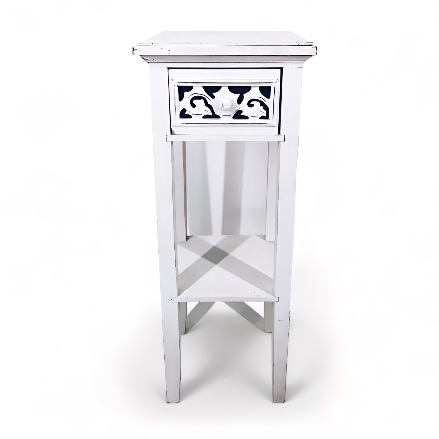 Тумба-підставка біла різблення шухлядка, дерево TB-809