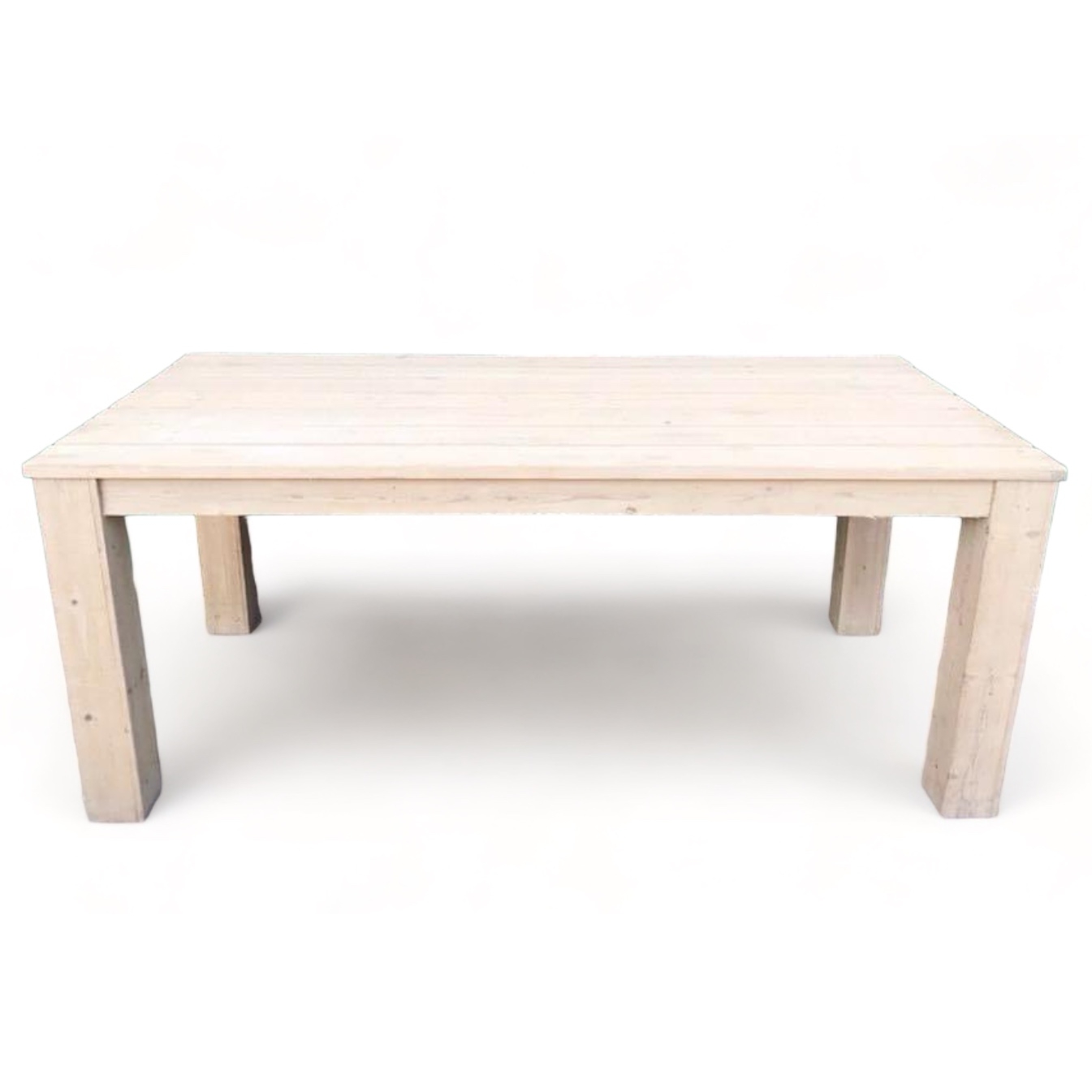 Стіл обідній великий садовий з грубого дерева  TB-023