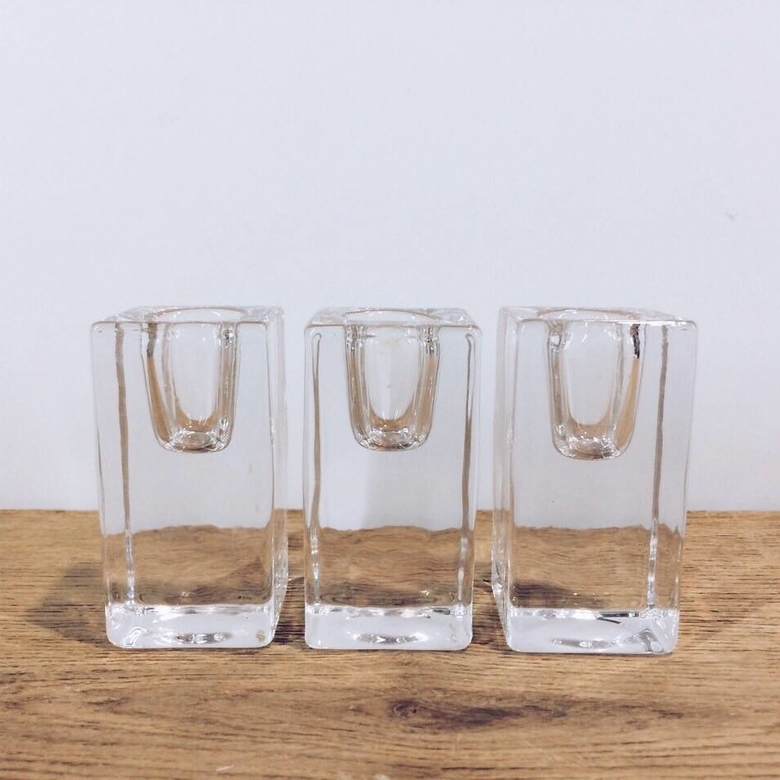 Підсвічник малий для тонкої свічки, скло CA-088