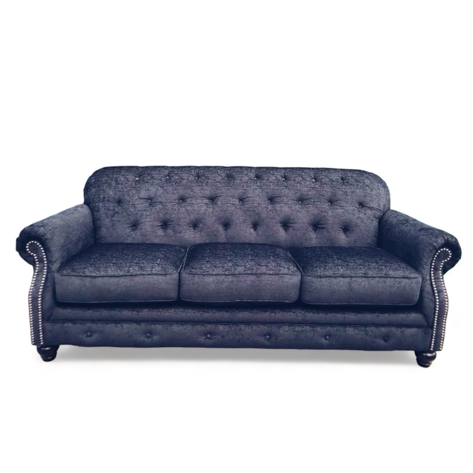 Диван 3-місний темно-синій, обивка тканина SF3-001