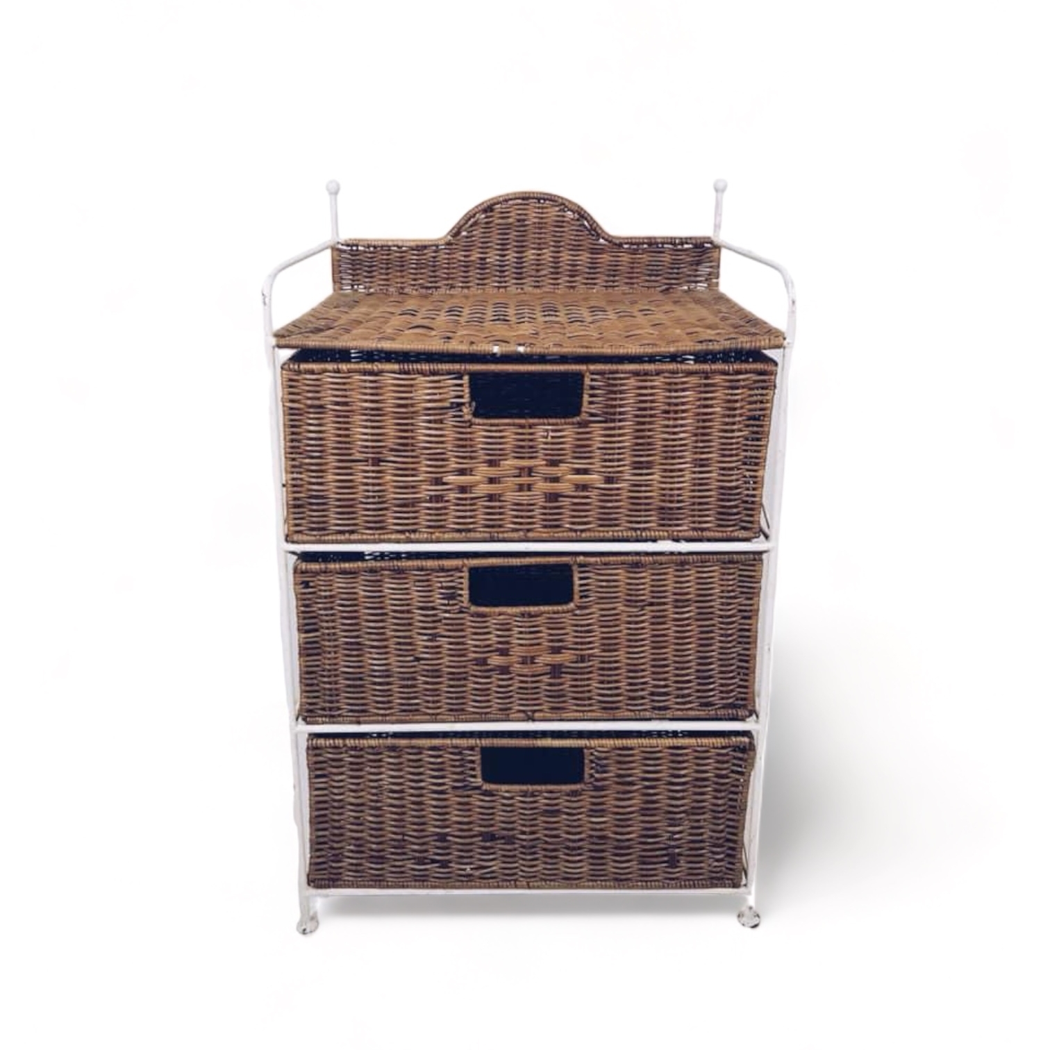 Етажерка-комод з кошиками, метал/лоза CB-017