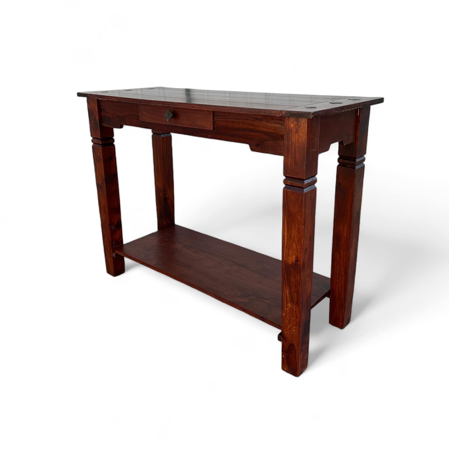 Консоль з полицею та шухлядкою, темне дерево TB-309