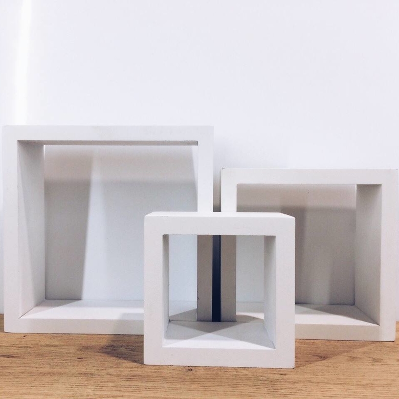 Комплект полиць квадрат білий, мдф SF-005