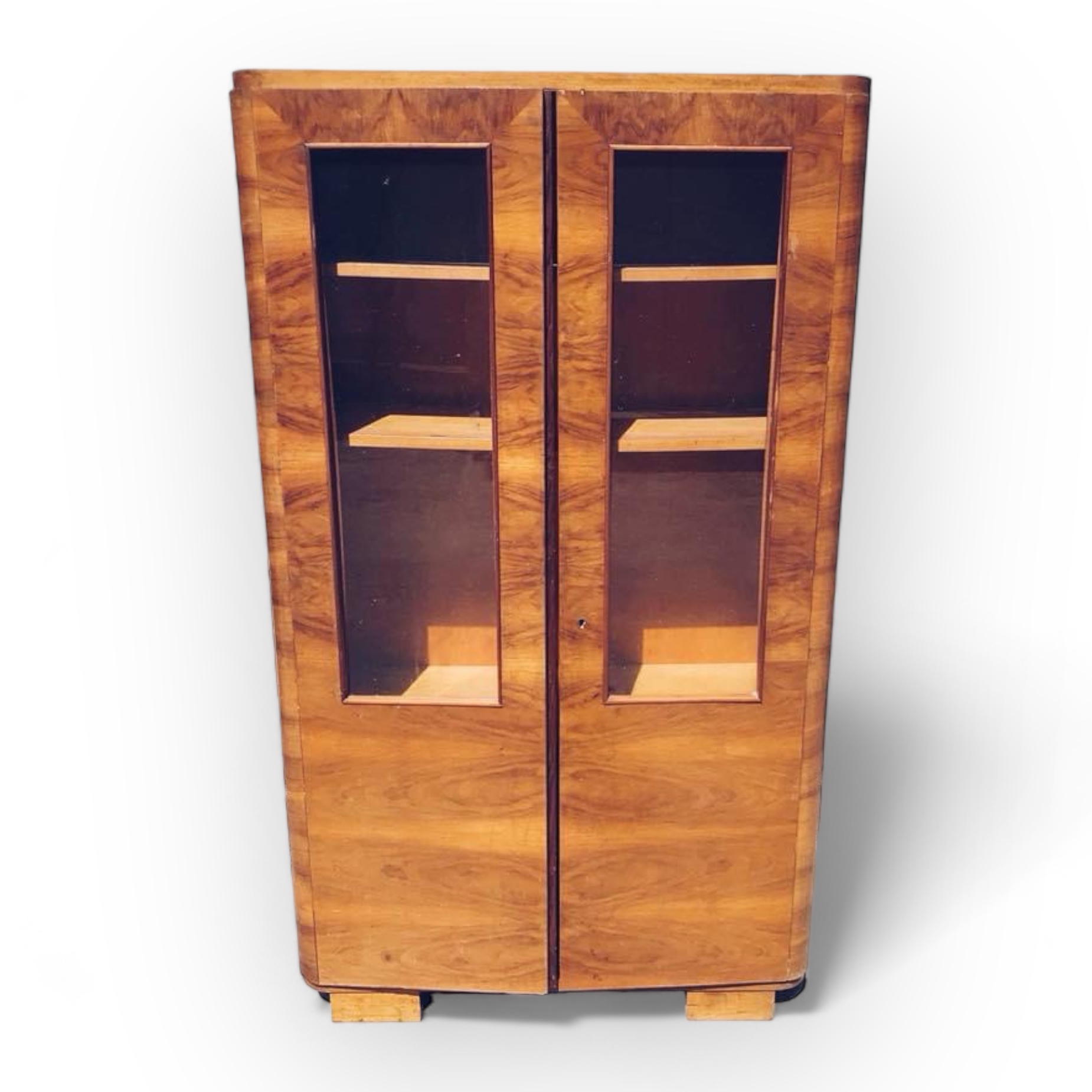 Книжкова шафа ретро, світлий лак SR-037