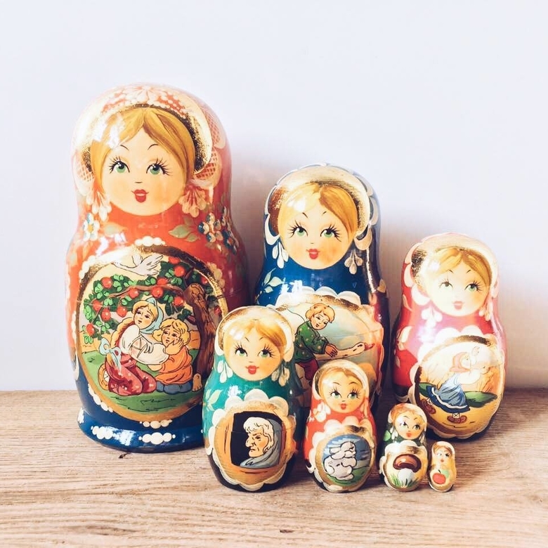 Декор Матрьошка "Гуси-лебеді", дерево DE-052