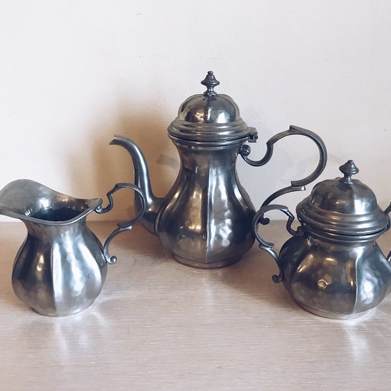 Чайний набір вінтаж олово TE-007