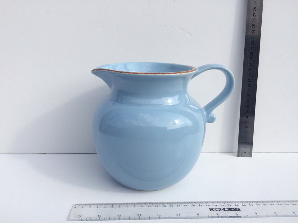 Глечик великий блакитний кераміка JU-005