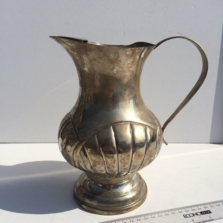 Глечик великий вінтаж, мельхіор/сріблення JU-001