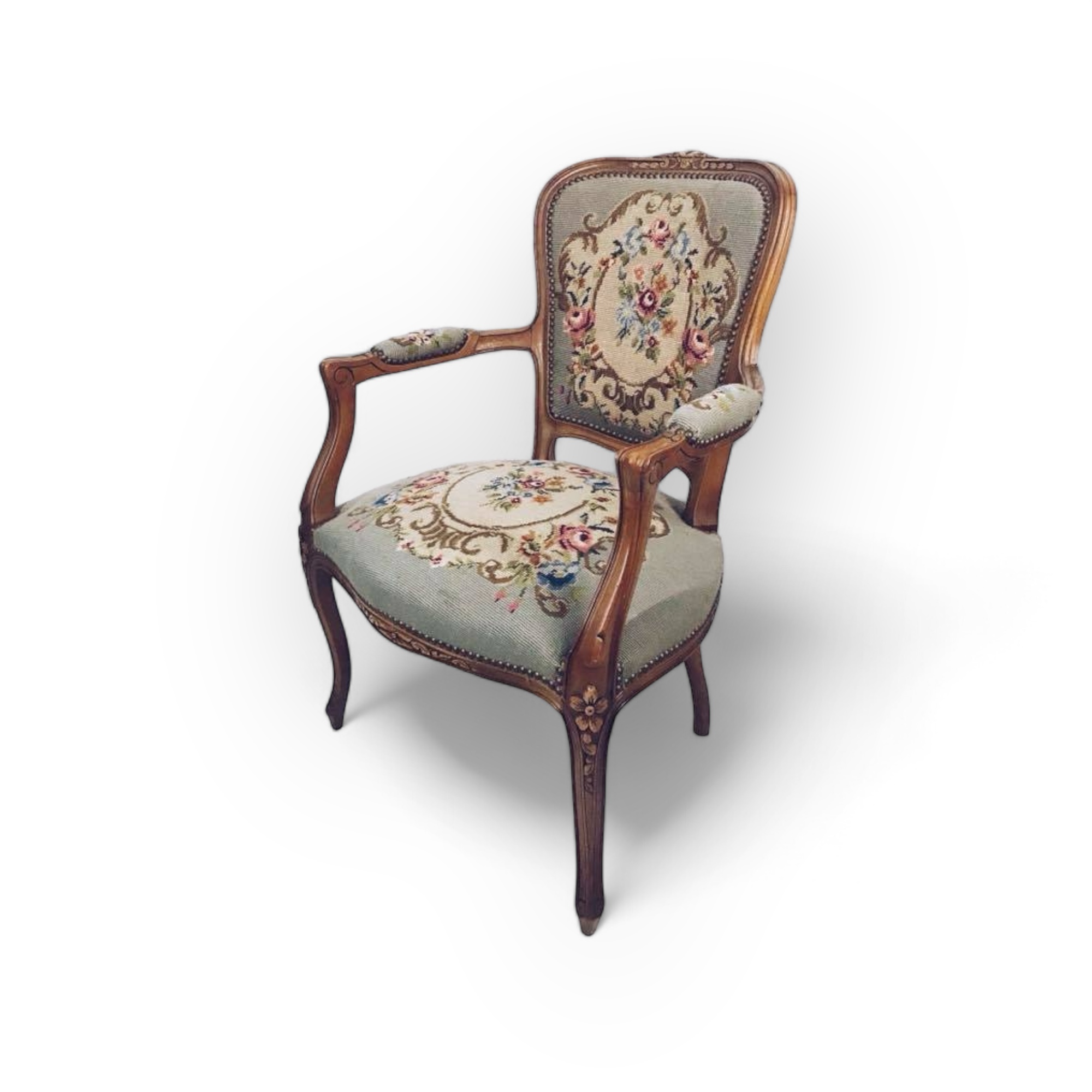 Крісло-стілець вінтаж, обивка - гобелен CH-022