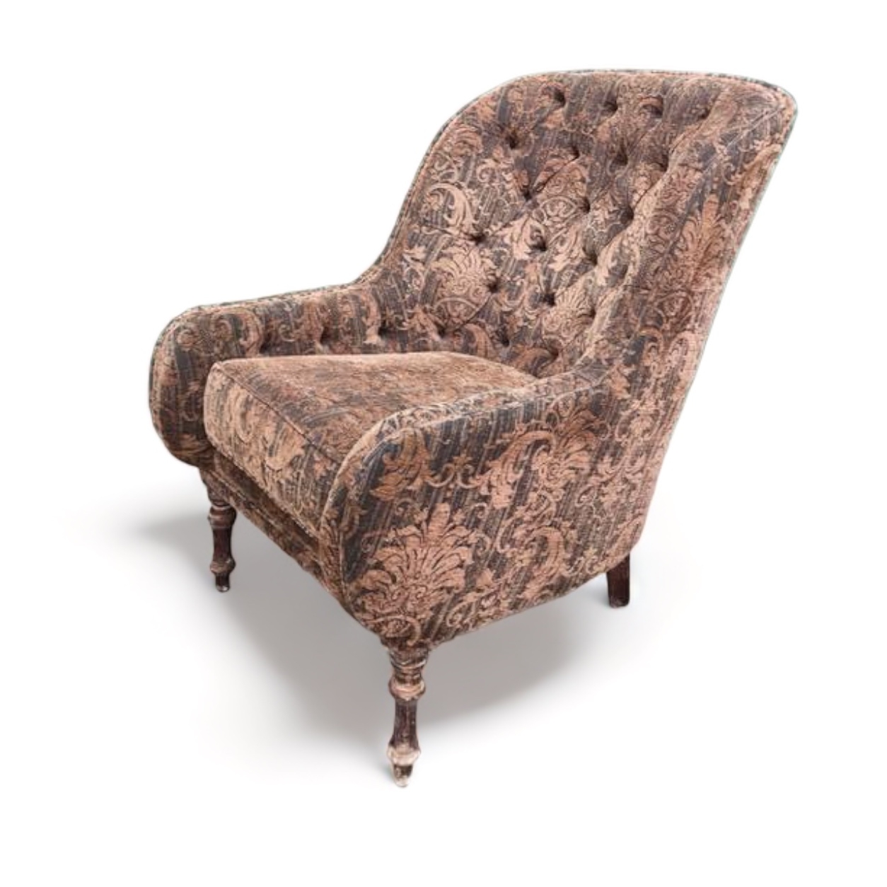 Крісло антикварне коричневий жакард CH-010