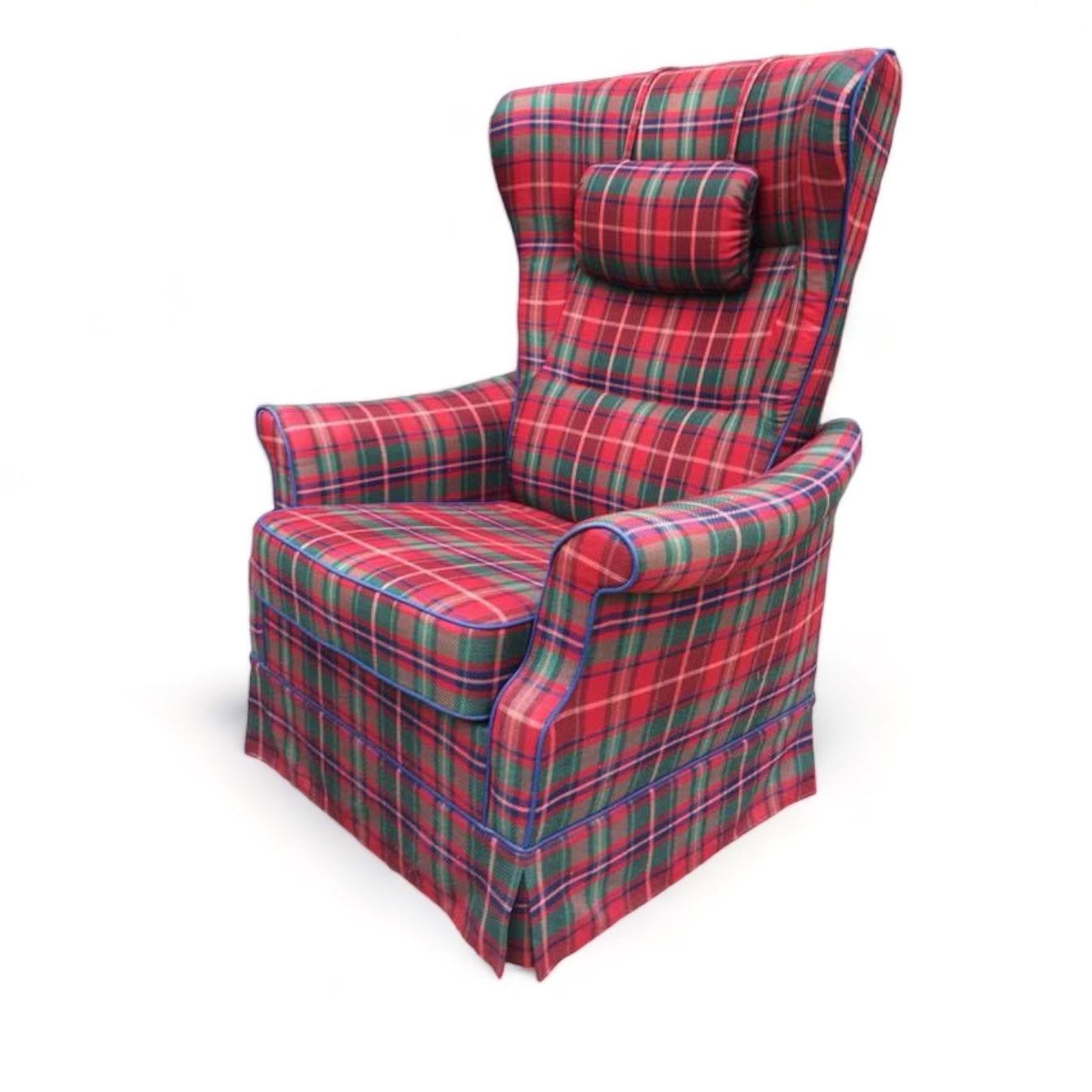 Крісло "ретро" в клітинку, обивка - тканина CH-011