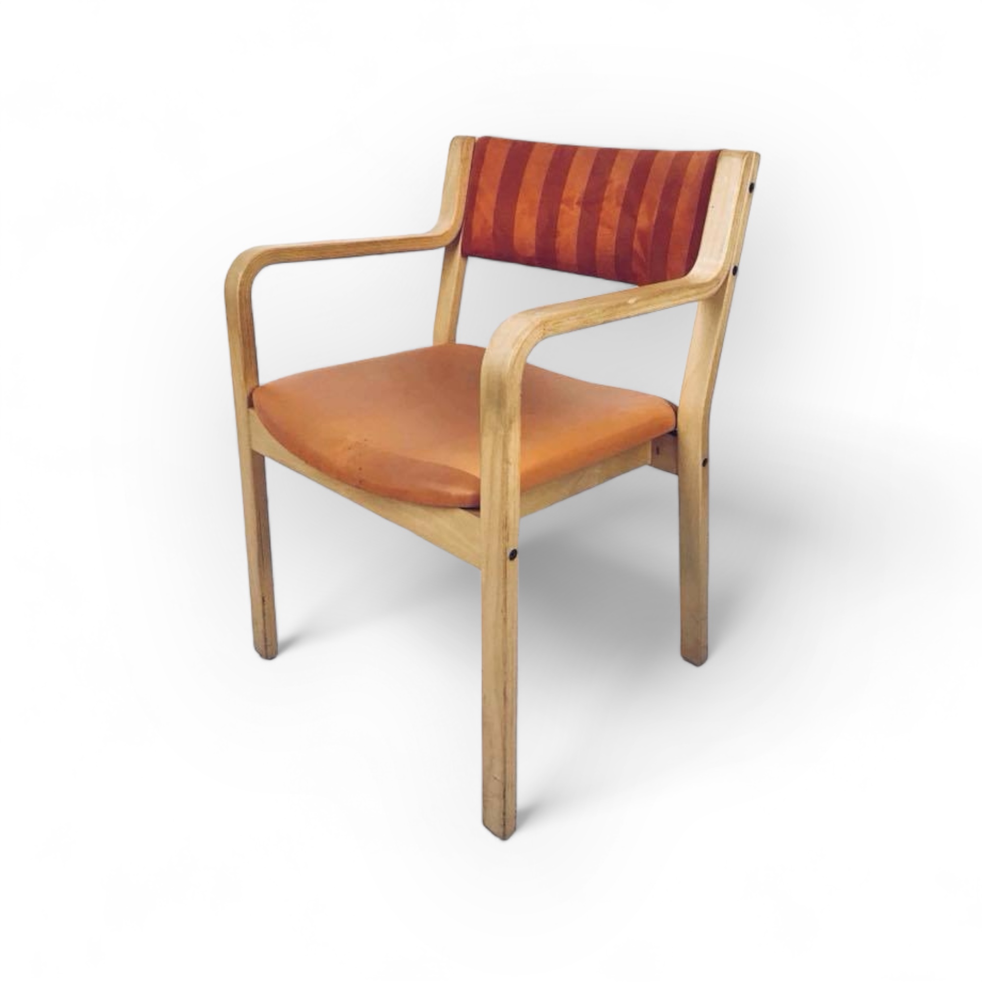 Крісло-стілець вінтаж світле дерево/кольорова обивка CH-057