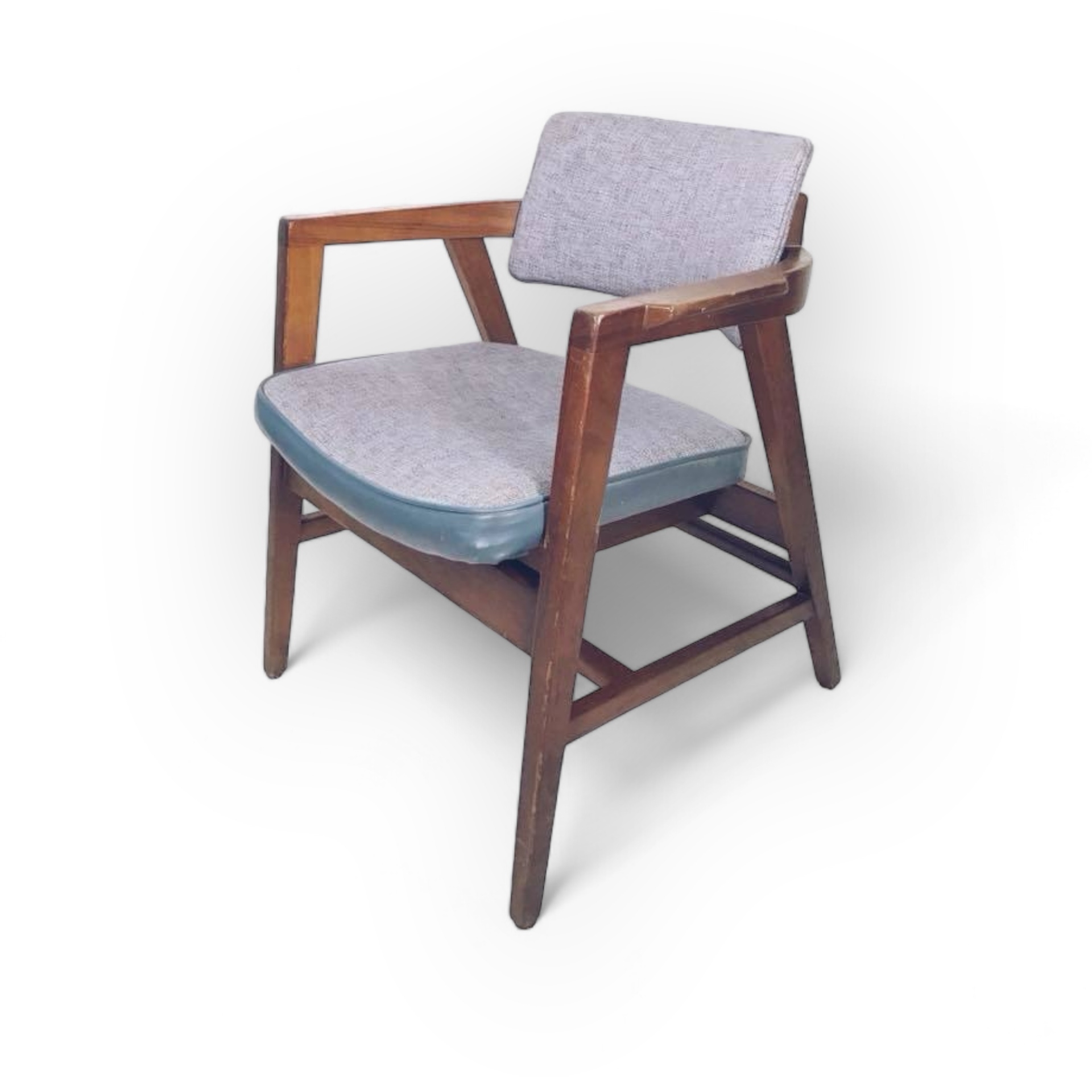 Крісло-стілець американський вінтаж (1960-і), дерево/тканина CH-005