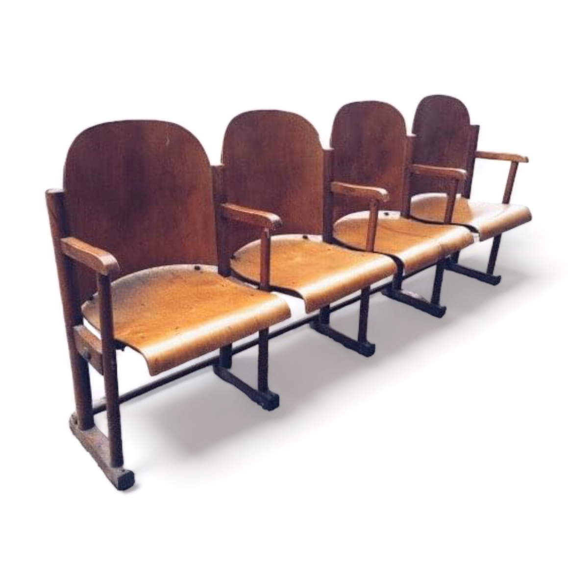 Крісла 4-х секційні відкидні вінтажні, дерево CH-045