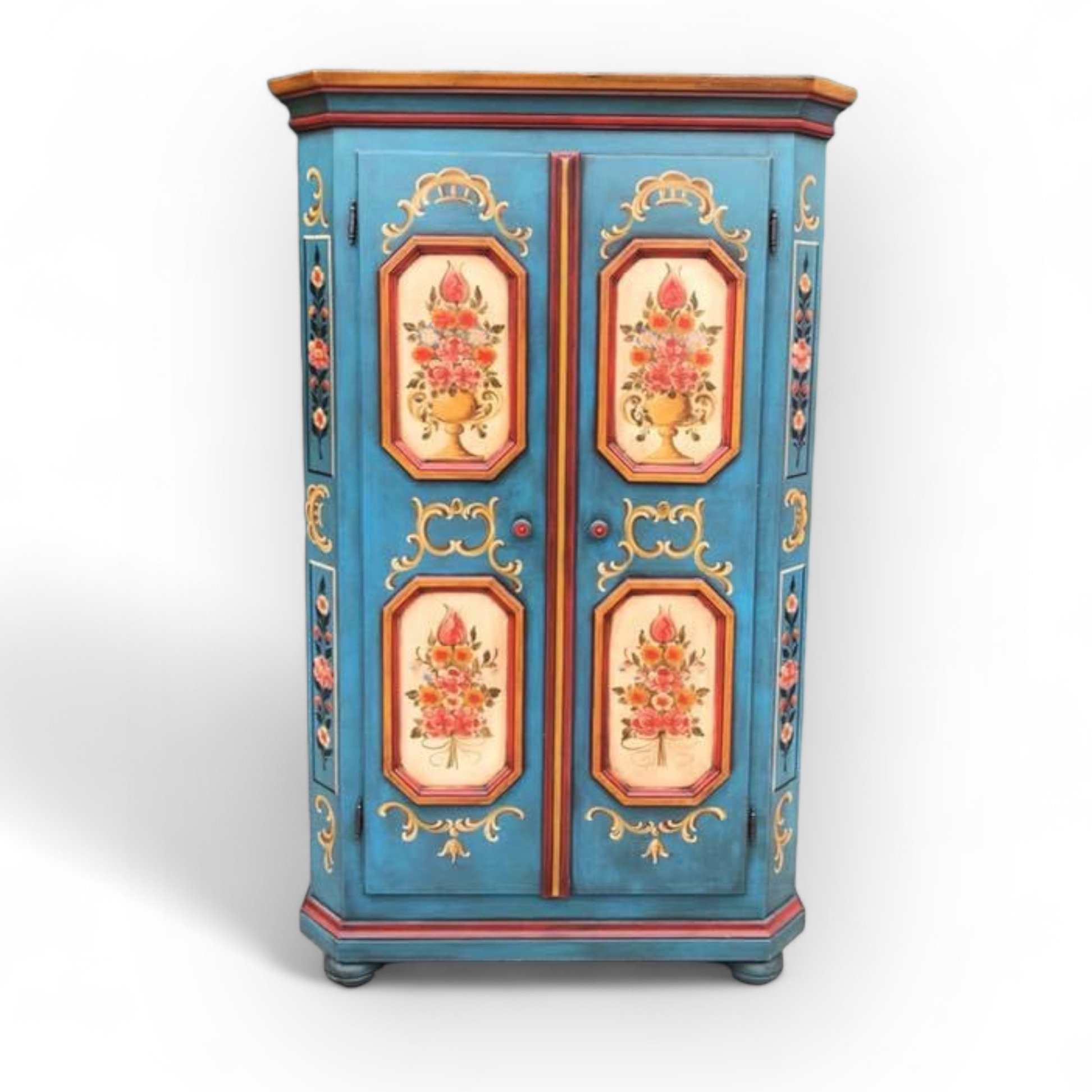 Шафа з розписом блакитна вінтаж, дерево SR-006