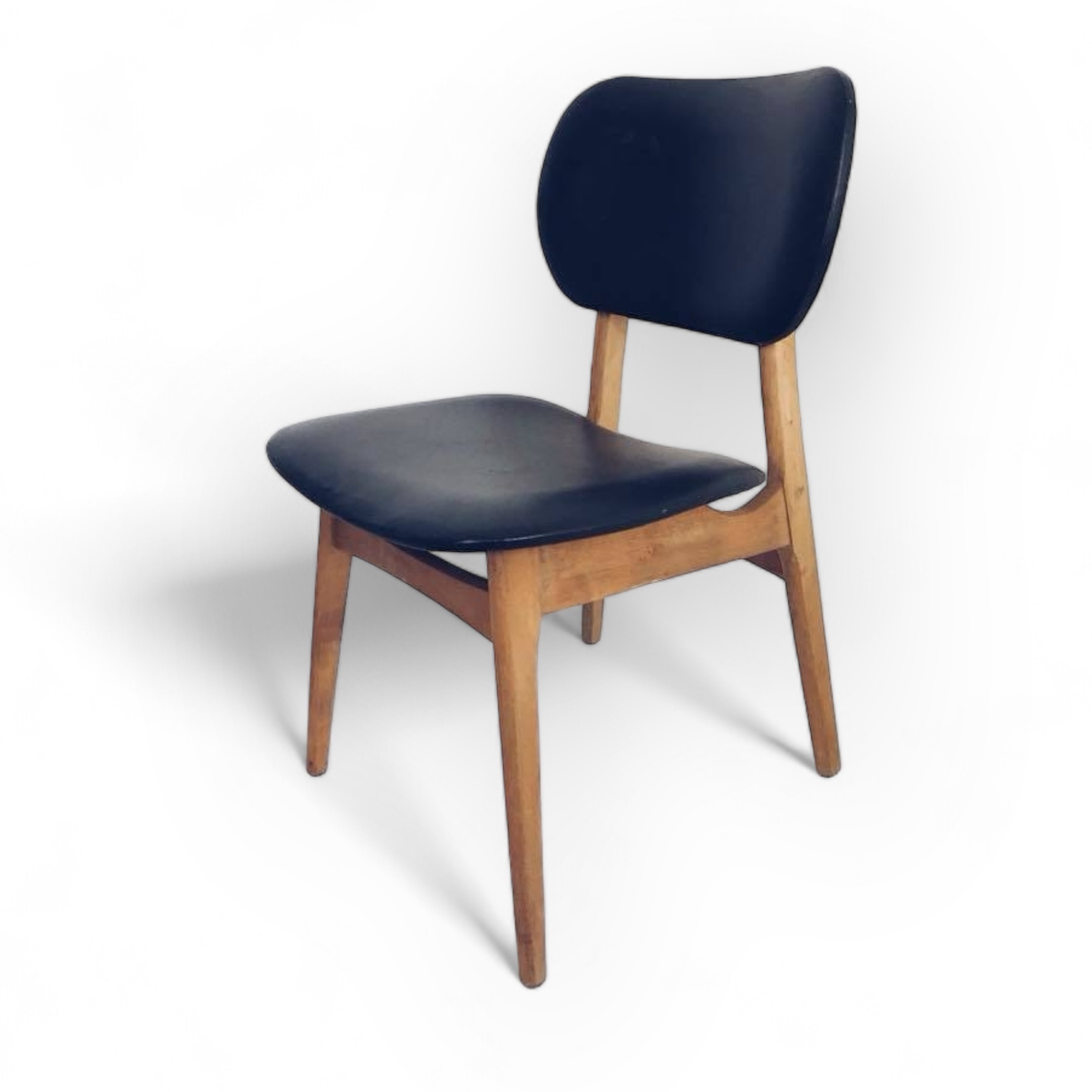 Стілець вінтаж, дерево/штучна шкіра ST-001