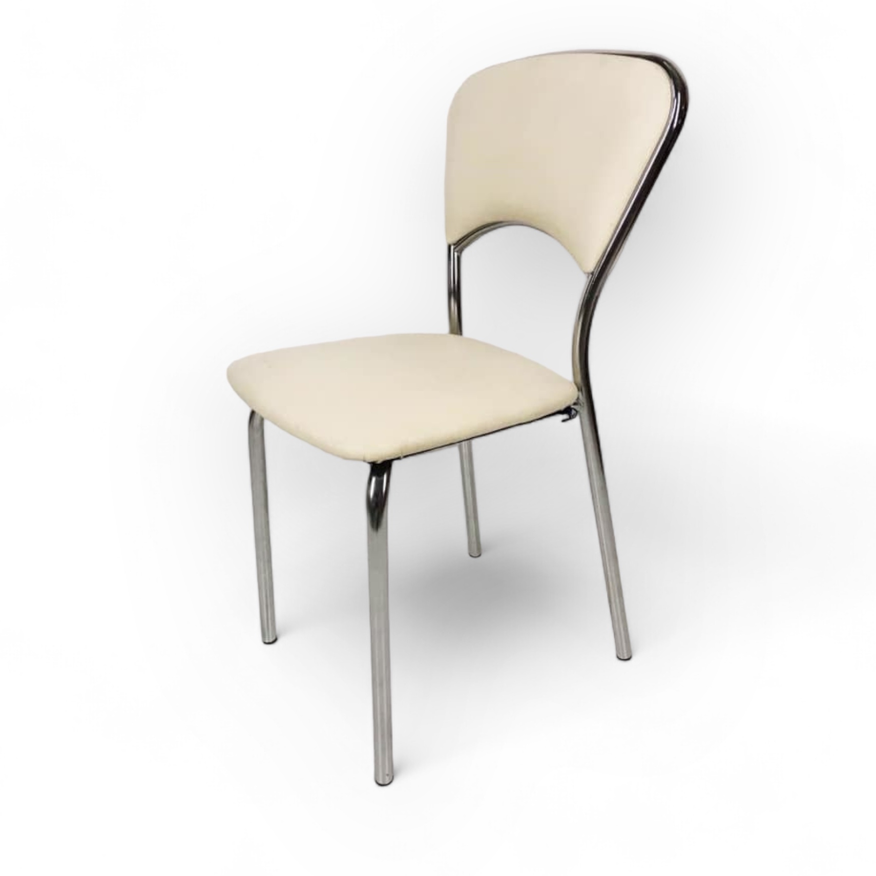 Стілець беж, штучна шкіра/метал ST-071